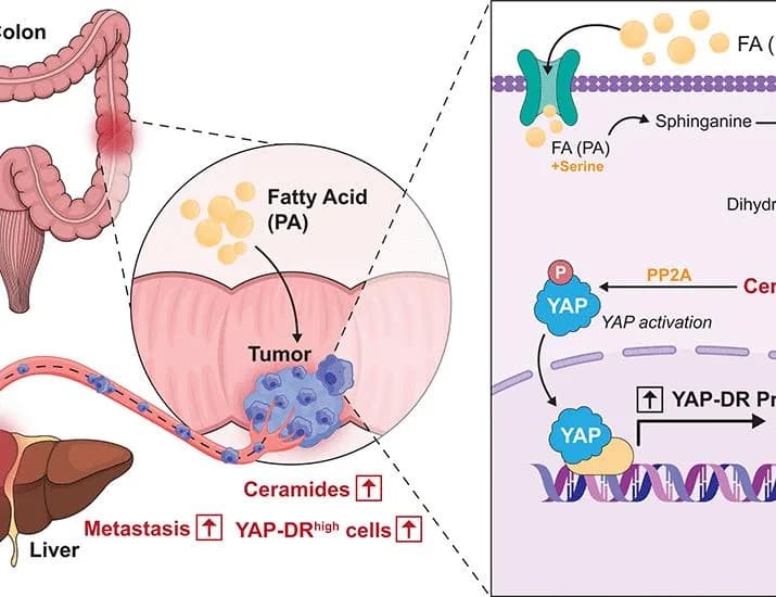 Ceramide synthesis mediates colorectal cancer metastasis through a YAP-driven regenerative program | Science