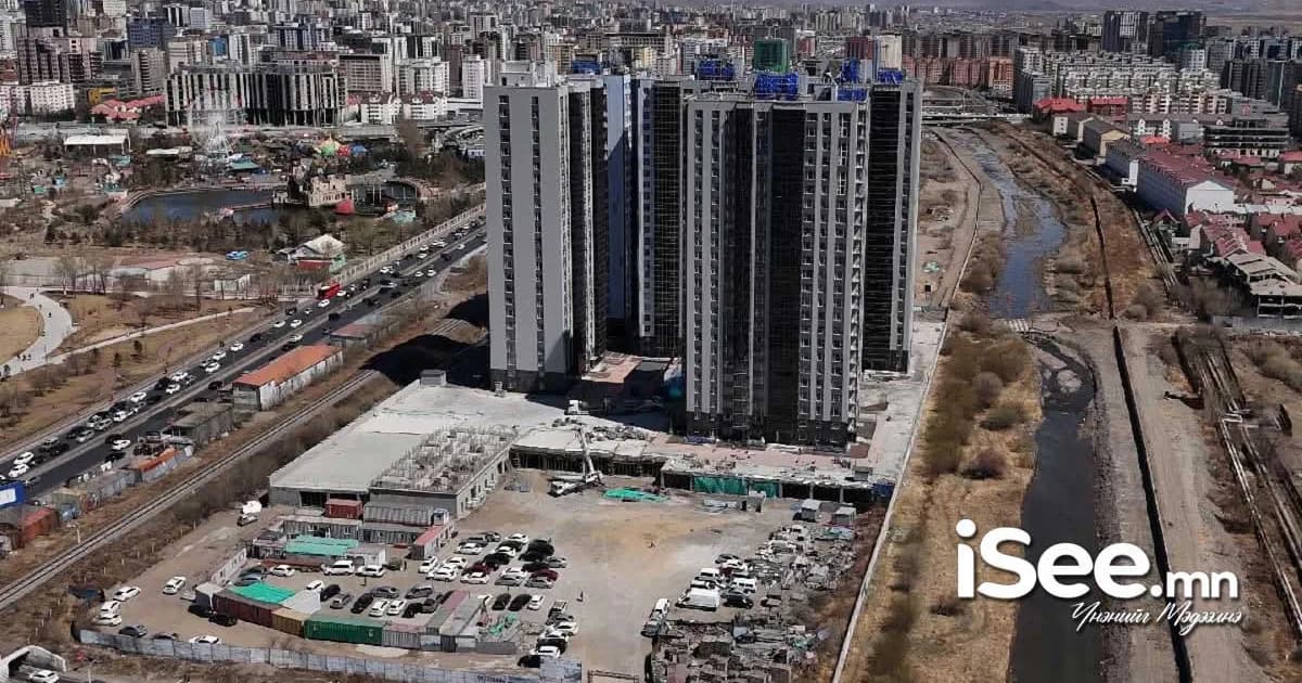 Улаанбаатар дахь “Акуа гарден” орон сууцны хорооллын барилгууд. Зураг: iSee.mn