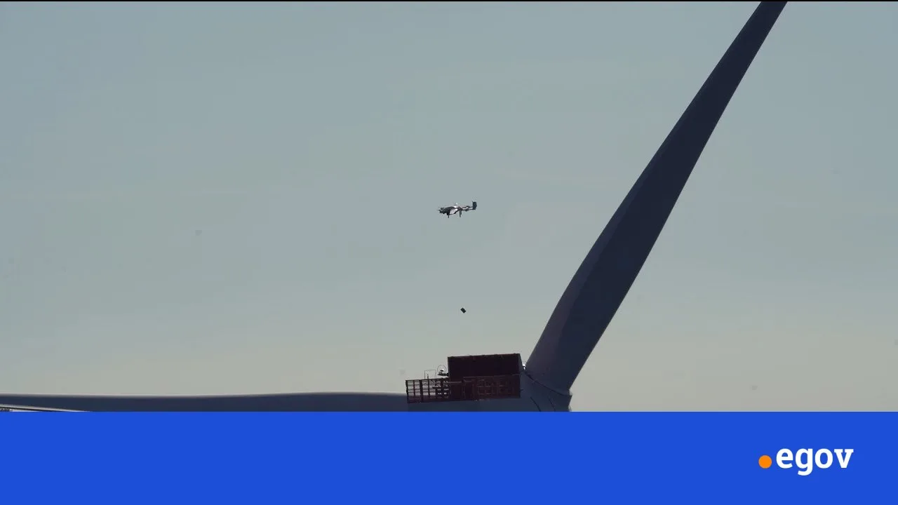 Autonomous heavy cargo drones airlift 143-pound loads to North Sea wind turbines