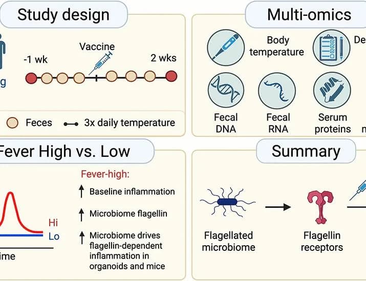 The human gut microbiome primes fever after vaccination | Science