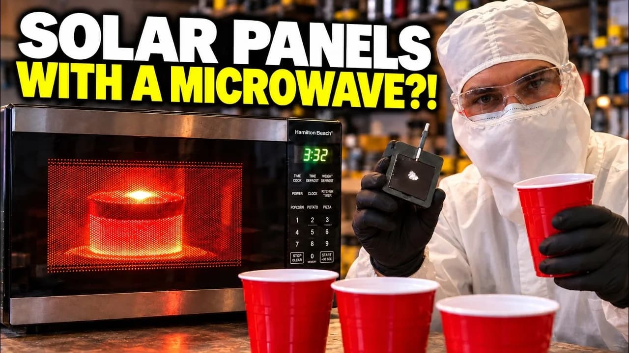 YouTuber builds a functional 5%-efficient solar cell at home using a microwave kiln