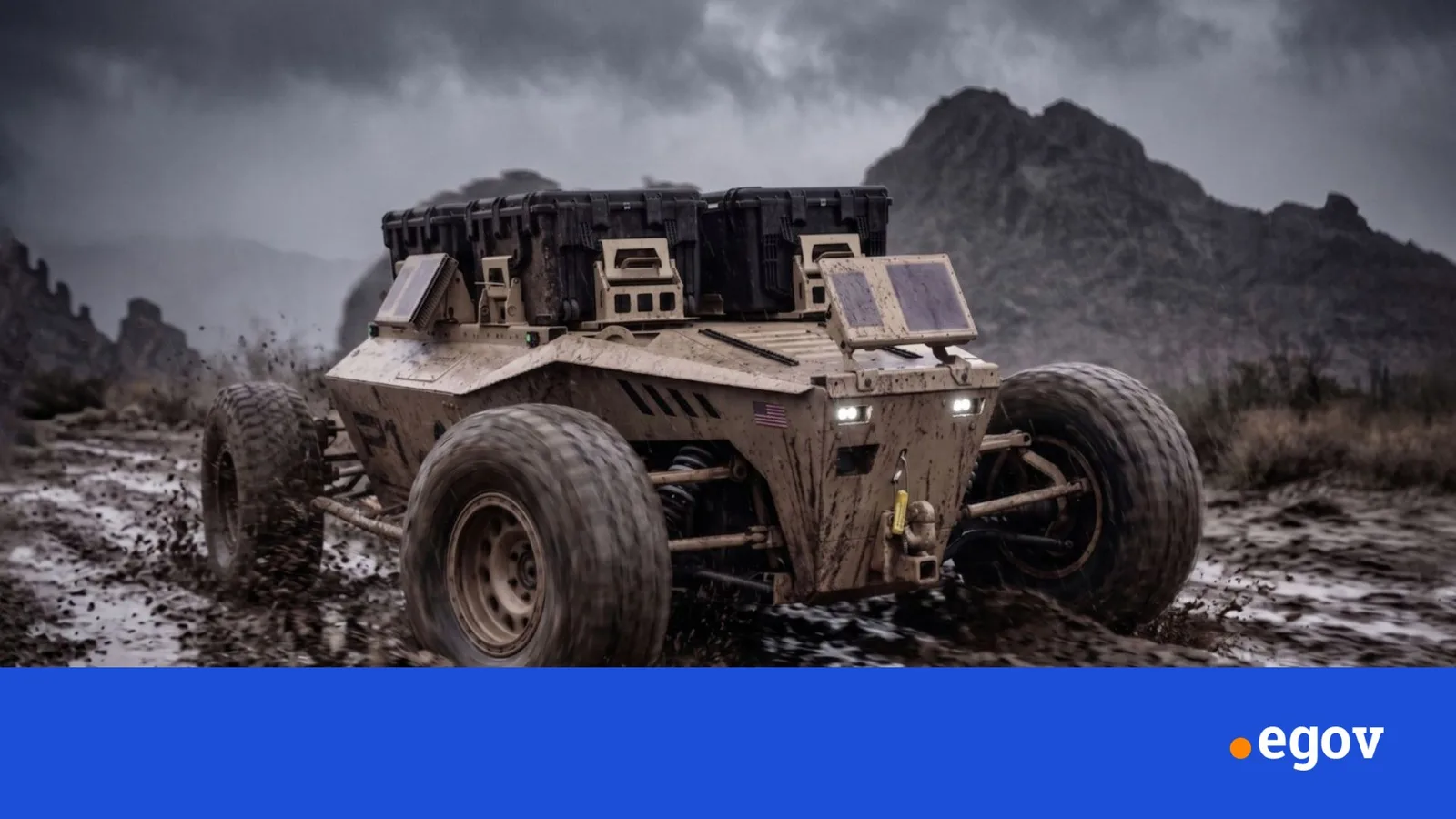 Driverless resupply vehicle pairs 500-mile range with drone-killing shotgun