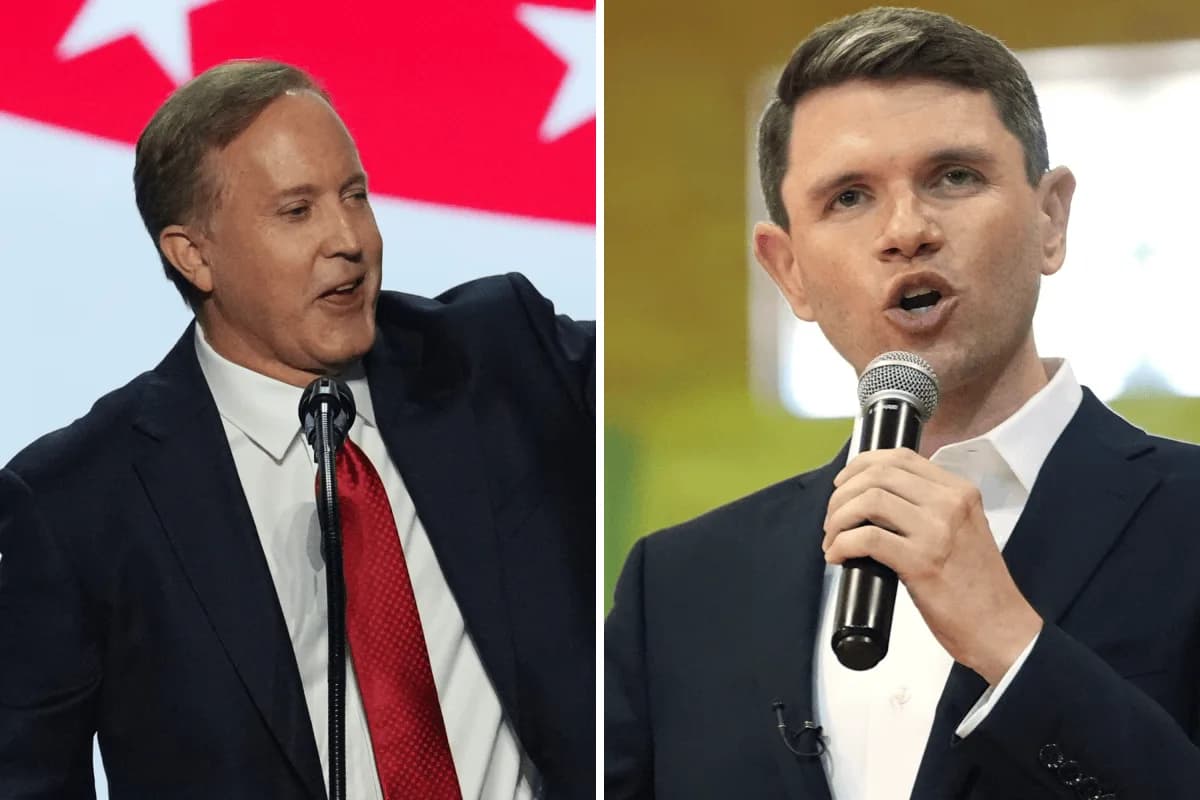 Side-by-side photos of the two Texas U.S. Senate candidates speaking at campaign events. Photo: Newsweek