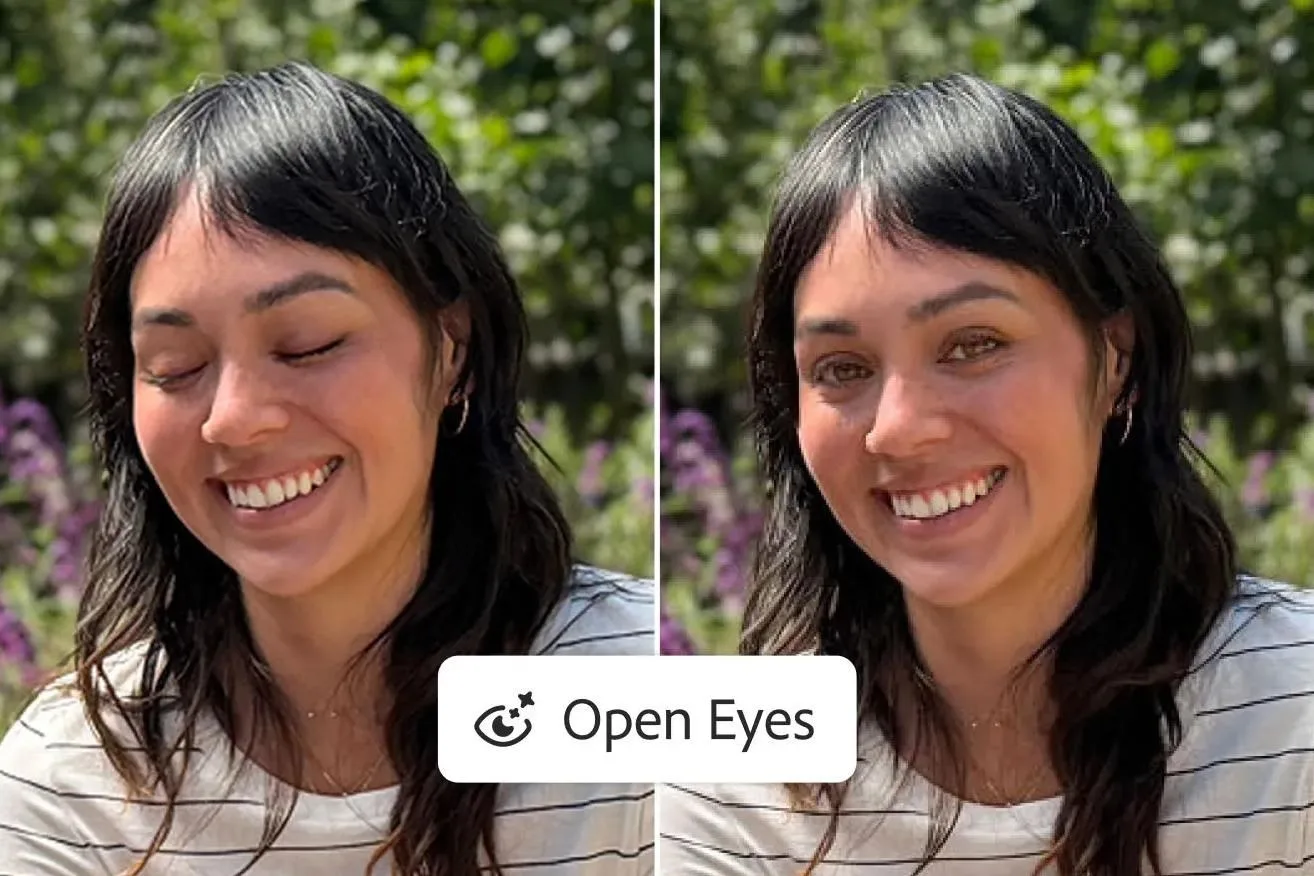 Adobe Lightroom mobile can now open closed eyes in photos with a simple tap