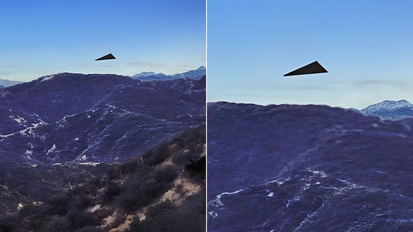UFO files detail 1,800 mph black triangle near US military sites with no heat signature