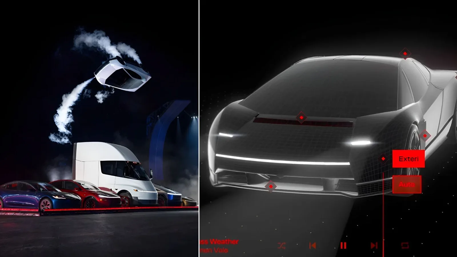 Tesla’s flying Roadster reveals a fighter jet interface with 5,500 PSI thrusters