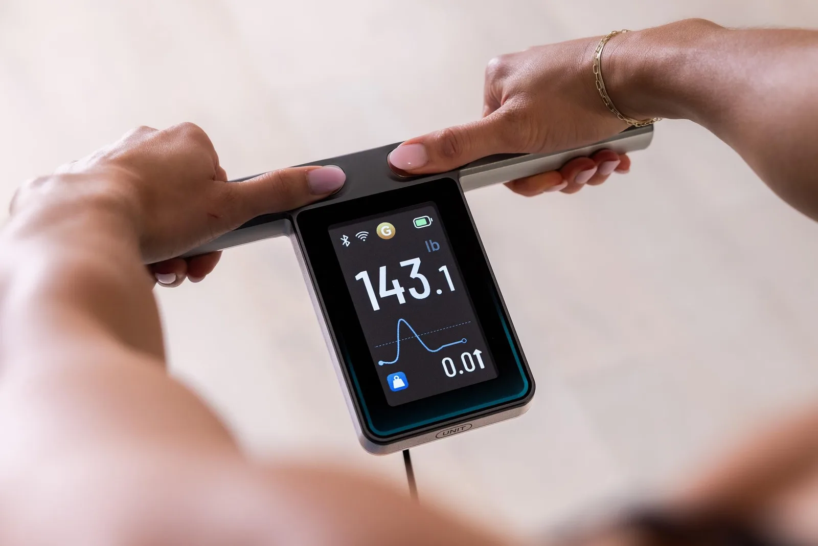 Wyze moved the screen on its new smart scale to the handle so it’s easier to read at eye level