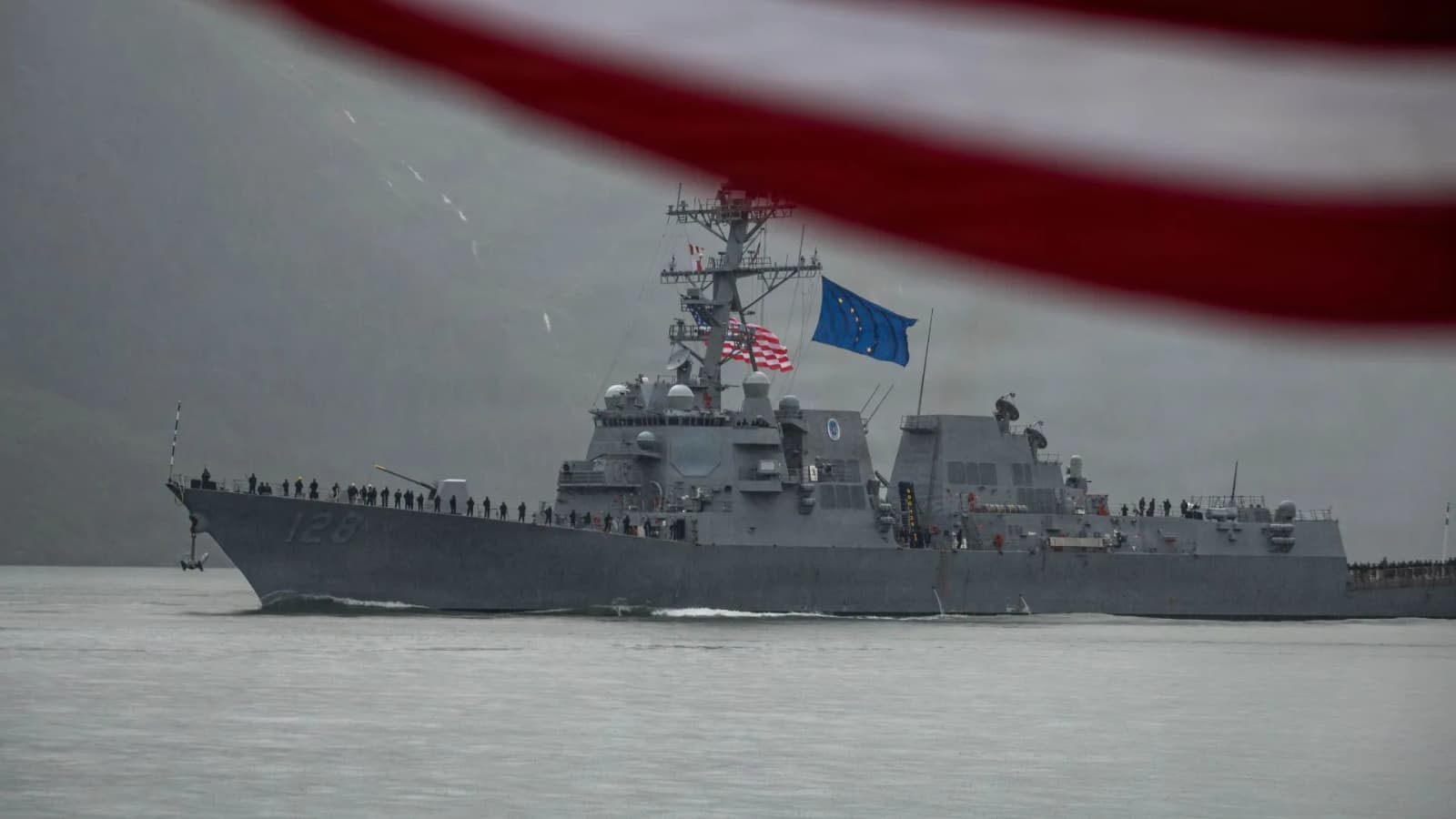 New US Navy 9,700-ton destroyer USS Ted Stevens arrives in Alaska for commissioning