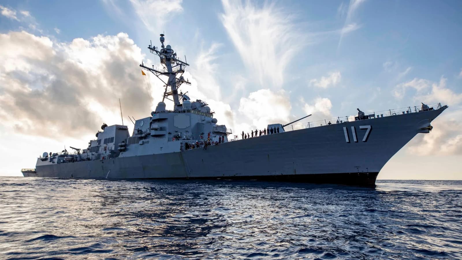 US Navy’s 10,140-ton destroyer tests air defenses with two Nordic allies in Baltic