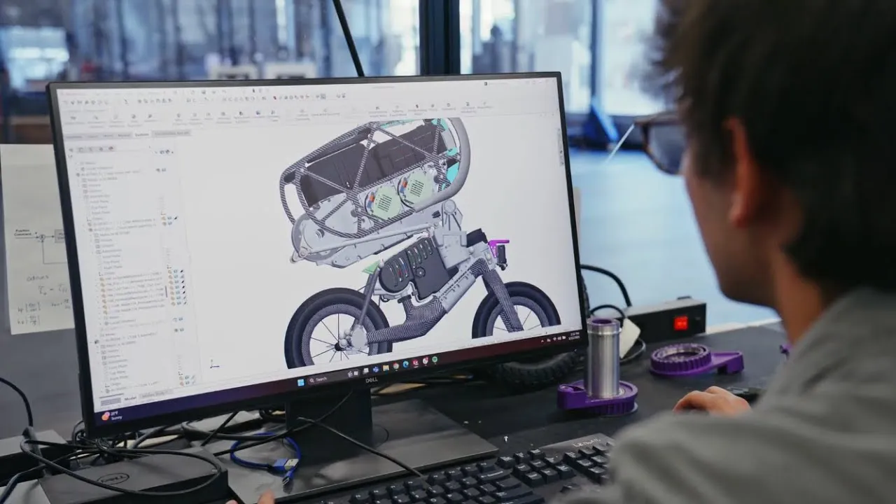 Bicycle-inspired robot can perform wheelies, jumps, and front flips at high speeds
