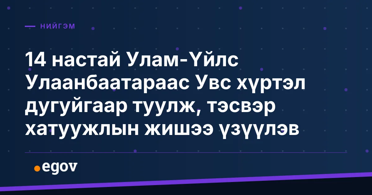 14 настай Улам-Үйлс Улаанбаатараас Увс хүртэл дугуйгаар туулж, тэсвэр хатуужлын жишээ үзүүлэв