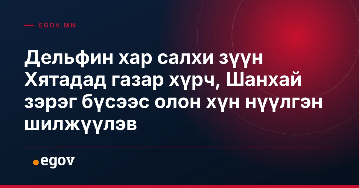 Дельфин хар салхи зүүн Хятадад газар хүрч, Шанхай зэрэг бүсээс олон хүн нүүлгэн шилжүүлэв