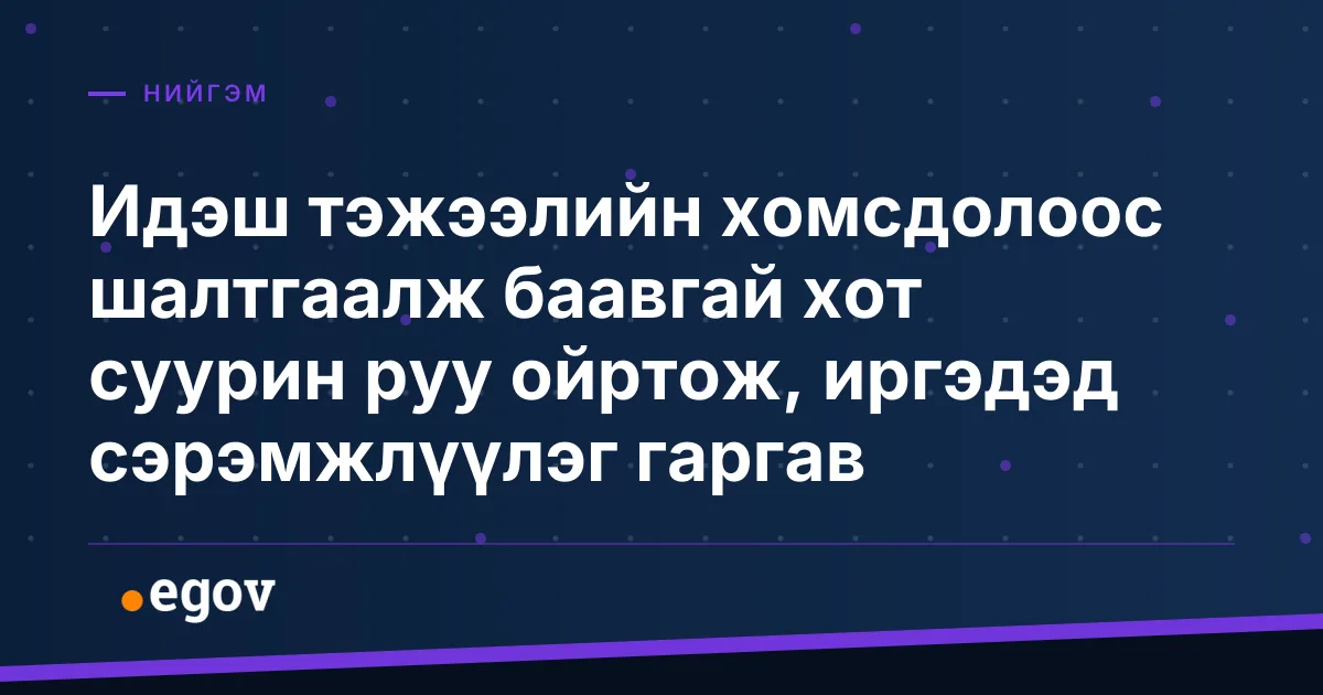 Идэш тэжээлийн хомсдолоос шалтгаалж баавгай хот суурин руу ойртож, иргэдэд сэрэмжлүүлэг гаргав