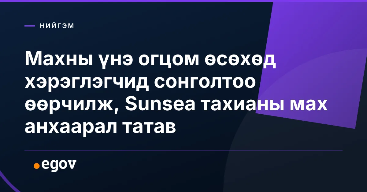 Махны үнэ огцом өсөхөд хэрэглэгчид сонголтоо өөрчилж, Sunsea тахианы мах анхаарал татав