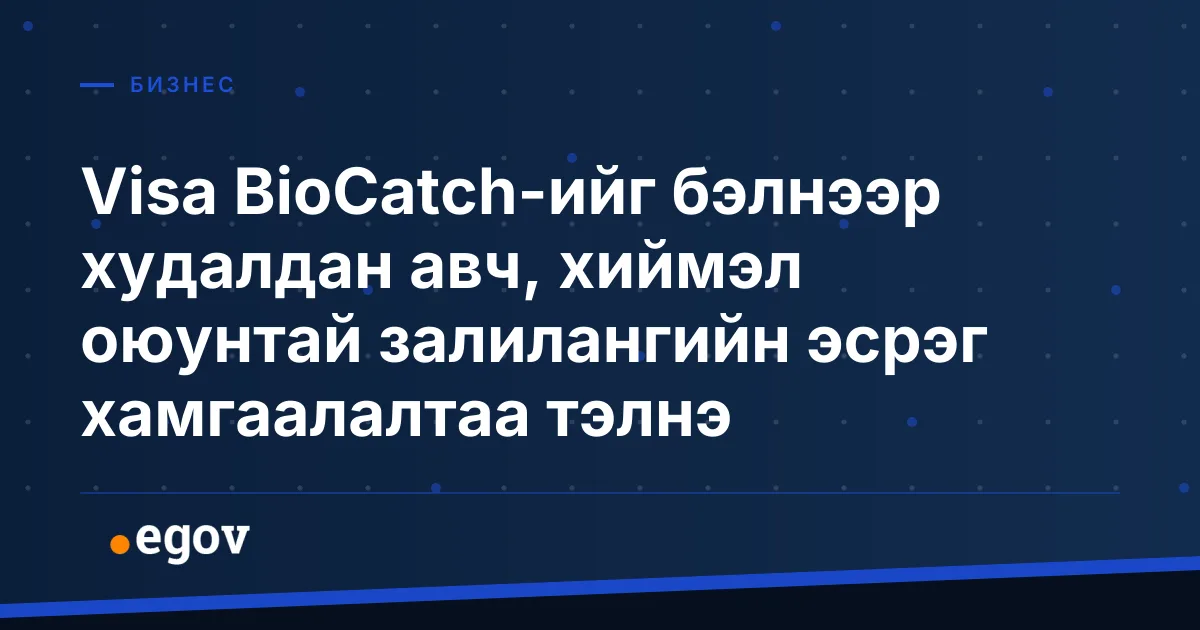 Visa BioCatch-ийг бэлнээр худалдан авч, хиймэл оюунтай залилангийн эсрэг хамгаалалтаа тэлнэ