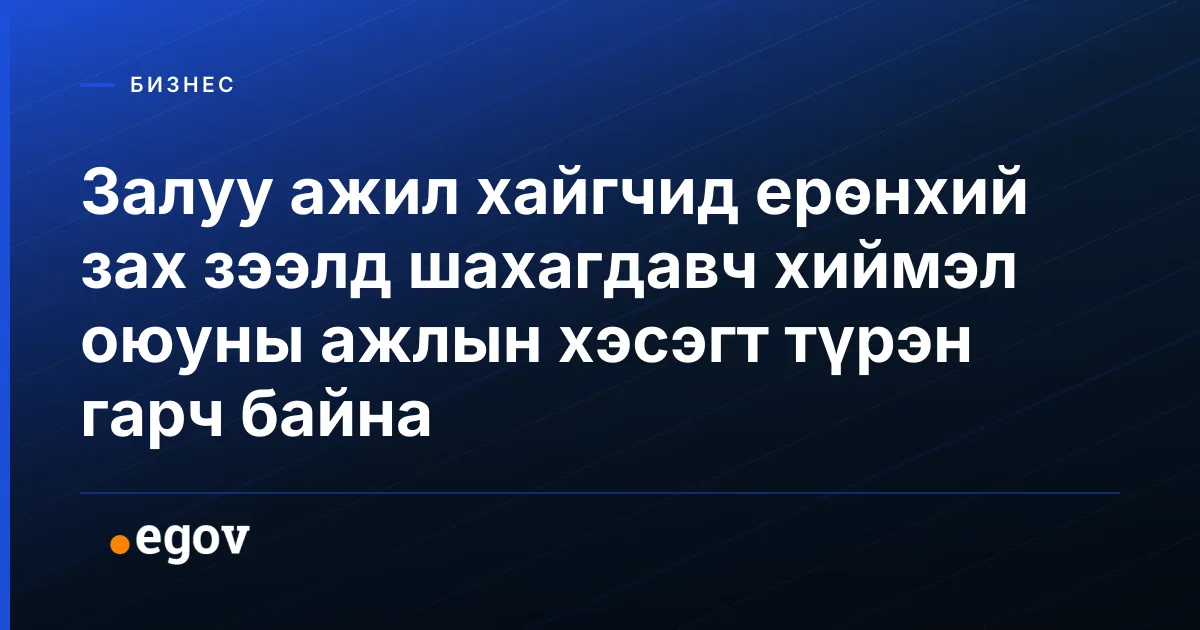 Залуу ажил хайгчид ерөнхий зах зээлд шахагдавч хиймэл оюуны ажлын хэсэгт түрэн гарч байна