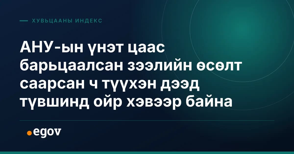 АНУ-ын үнэт цаас барьцаалсан зээлийн өсөлт саарсан ч түүхэн дээд түвшинд ойр хэвээр байна