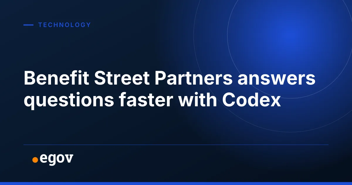 Benefit Street Partners answers questions faster with Codex