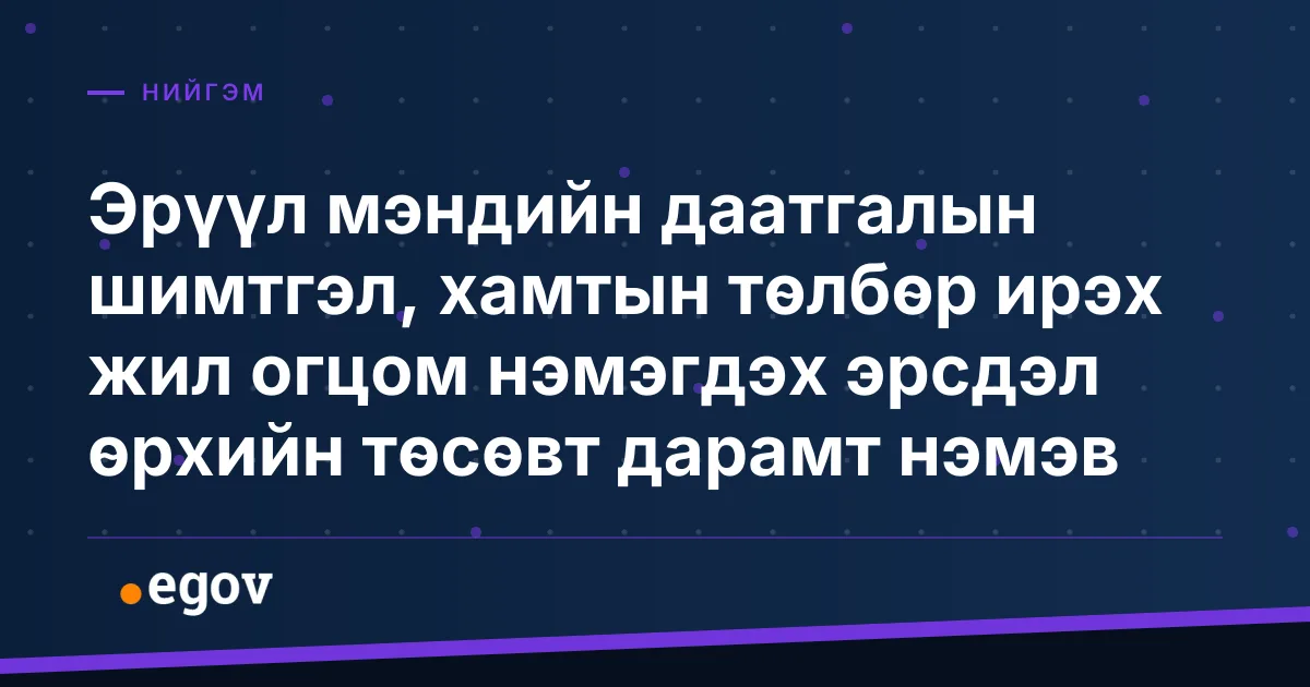 Эрүүл мэндийн даатгалын шимтгэл, хамтын төлбөр ирэх жил огцом нэмэгдэх эрсдэл өрхийн төсөвт дарамт нэмэв