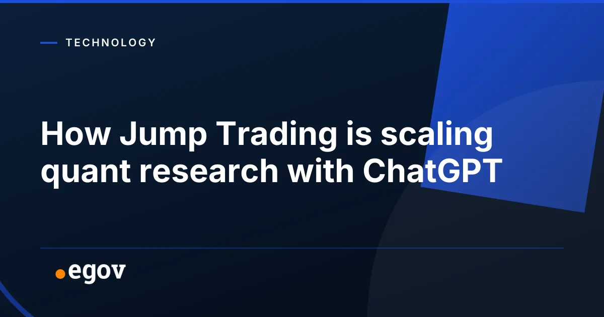 How Jump Trading is scaling quant research with ChatGPT