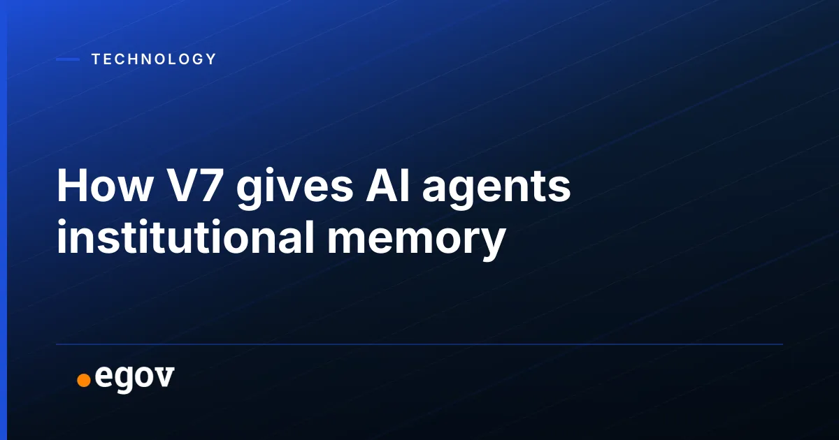 How V7 gives AI agents institutional memory