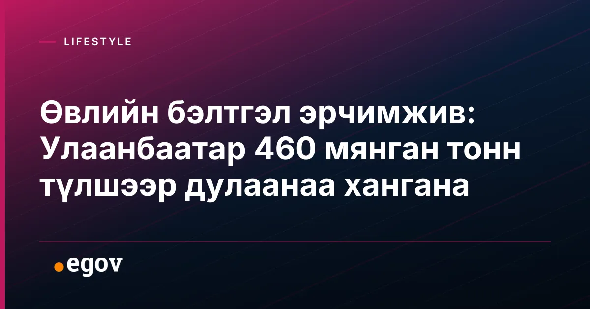 Өвлийн бэлтгэл эрчимжив: Улаанбаатар 460 мянган тонн түлшээр дулаанаа хангана