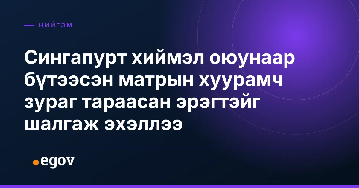 Сингапурт хиймэл оюунаар бүтээсэн матрын хуурамч зураг тараасан эрэгтэйг шалгаж эхэллээ