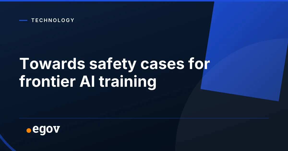 Towards safety cases for frontier AI training