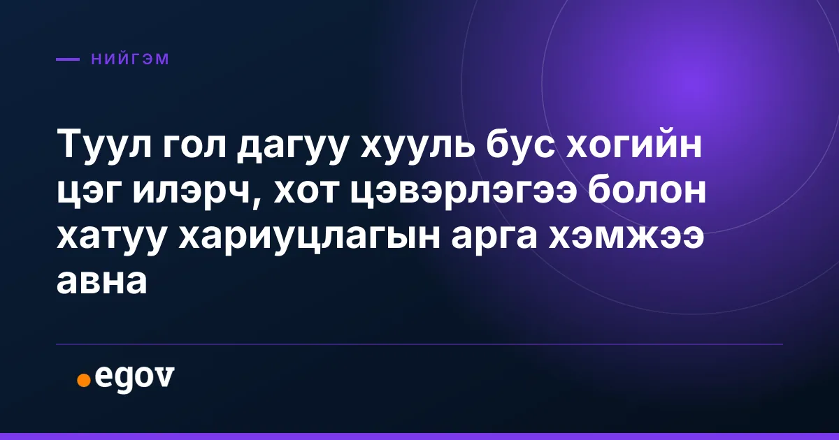 Туул гол дагуу хууль бус хогийн цэг илэрч, хот цэвэрлэгээ болон хатуу хариуцлагын арга хэмжээ авна