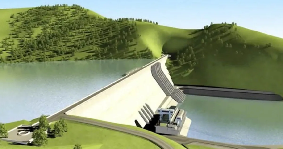 Rendering of the Egiin Gol hydropower plant project, isee.mn