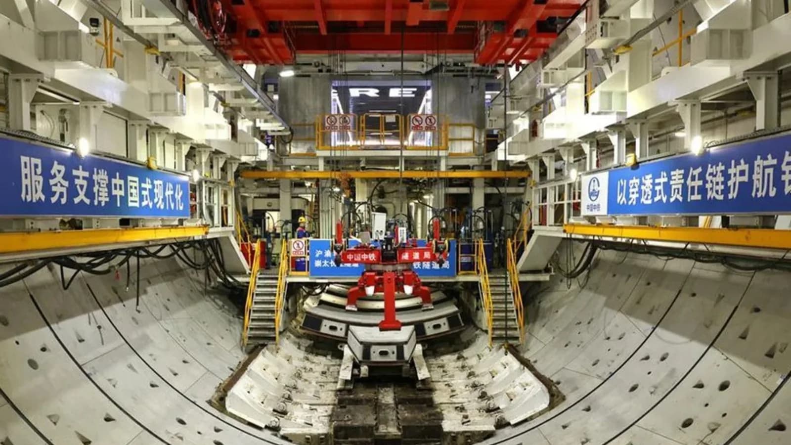 Massive 442-foot tunneling machine building world’s longest undersea railway tunnel