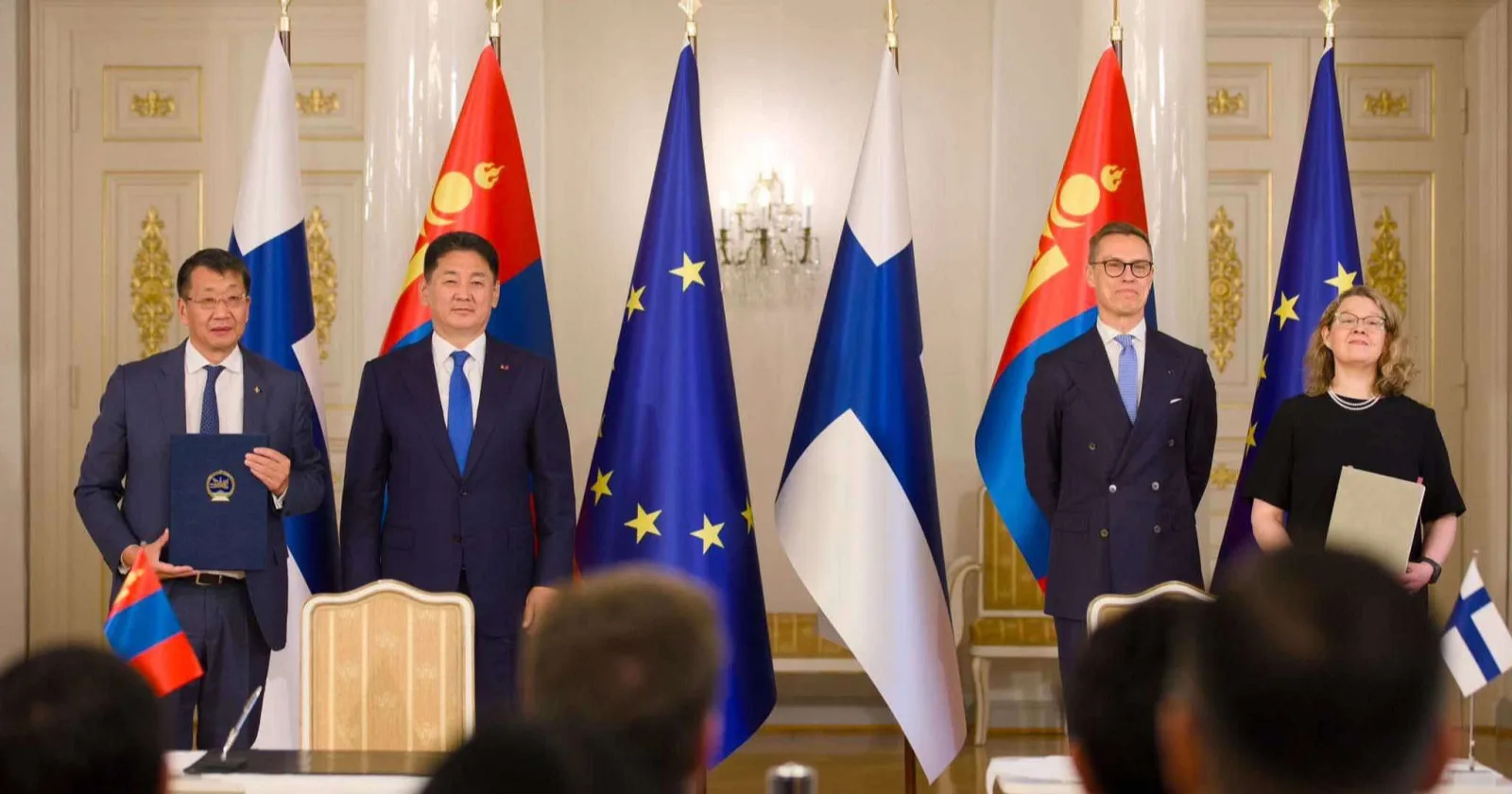 Signing ceremony for Mongolia-Finland cooperation documents in Helsinki. Photo: iSee.mn