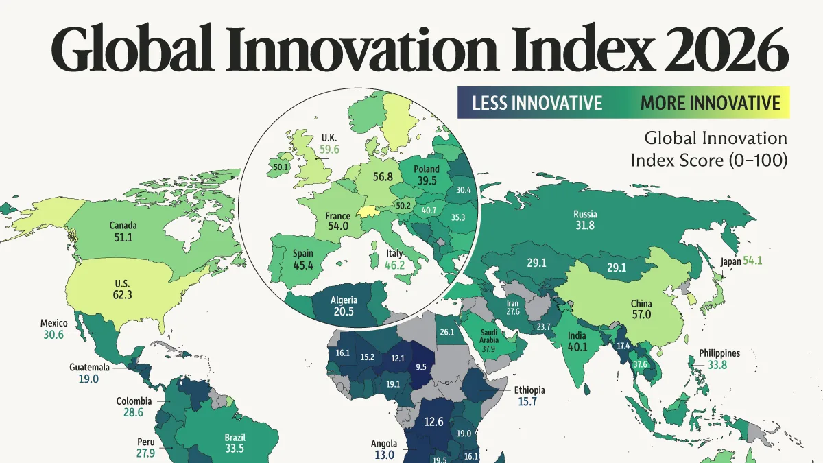 Mapped: The World’s Most Innovative Countries in 2026