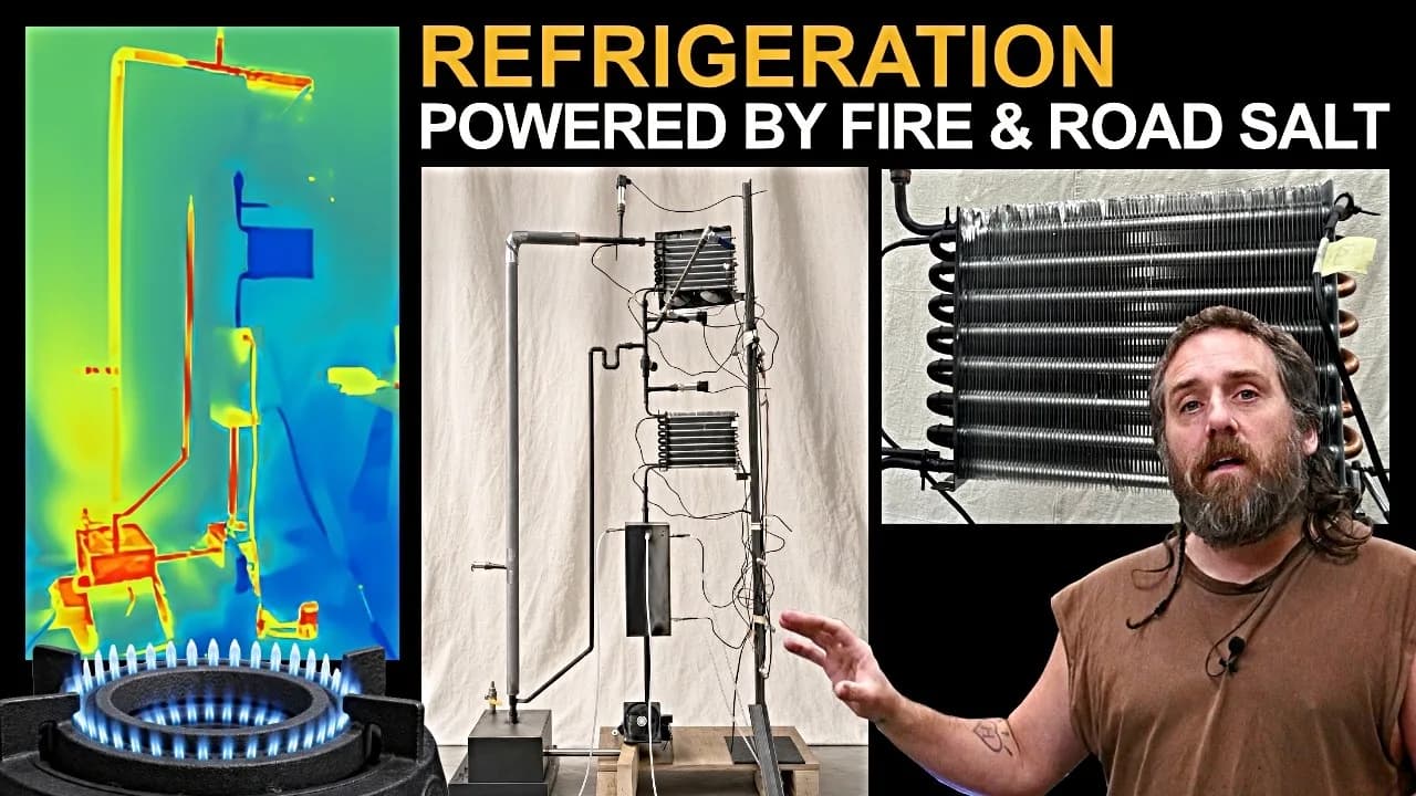 Video: YouTuber builds refrigerator that uses fire and salt to cool without electricity