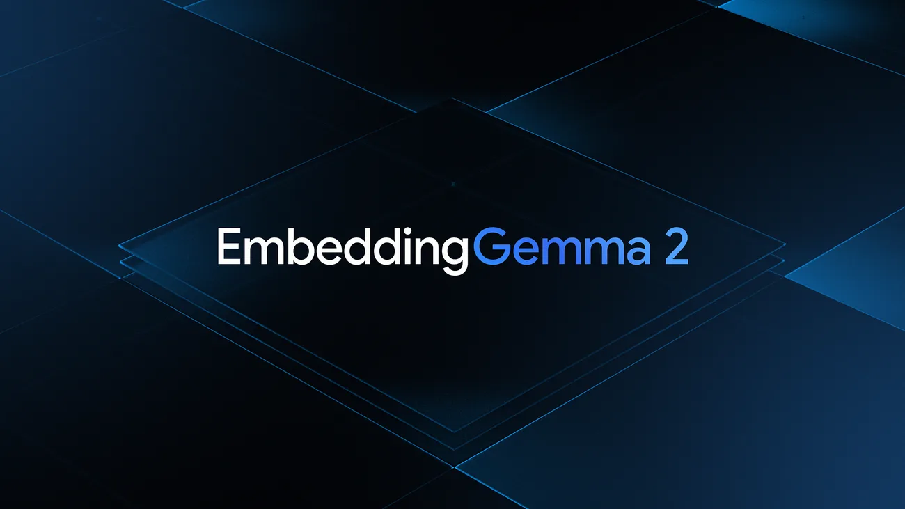 Google-ийн EmbeddingGemma 2 загварын албан ёсны танилцуулгын зураг