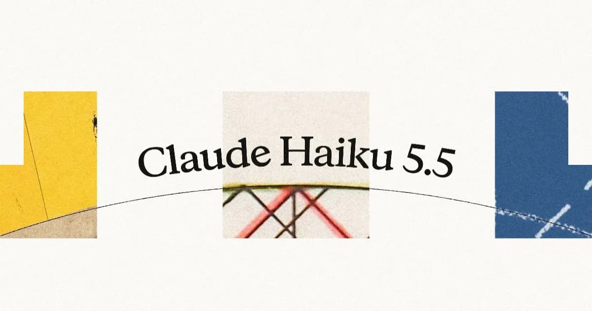 Anthropic's official Claude Haiku 5.5 launch graphic