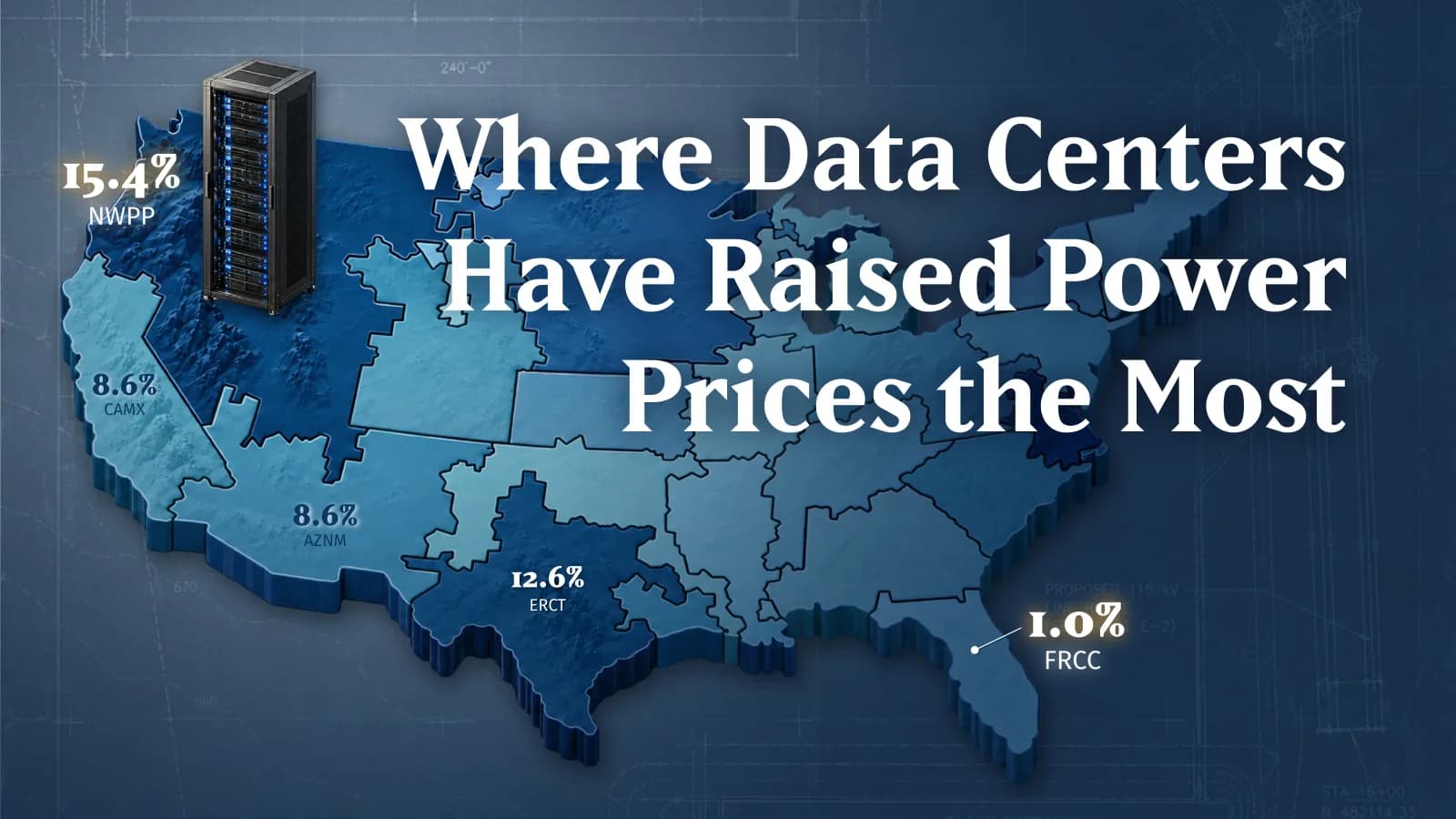 Mapped: Where Data Centers Have Raised Power Prices the Most