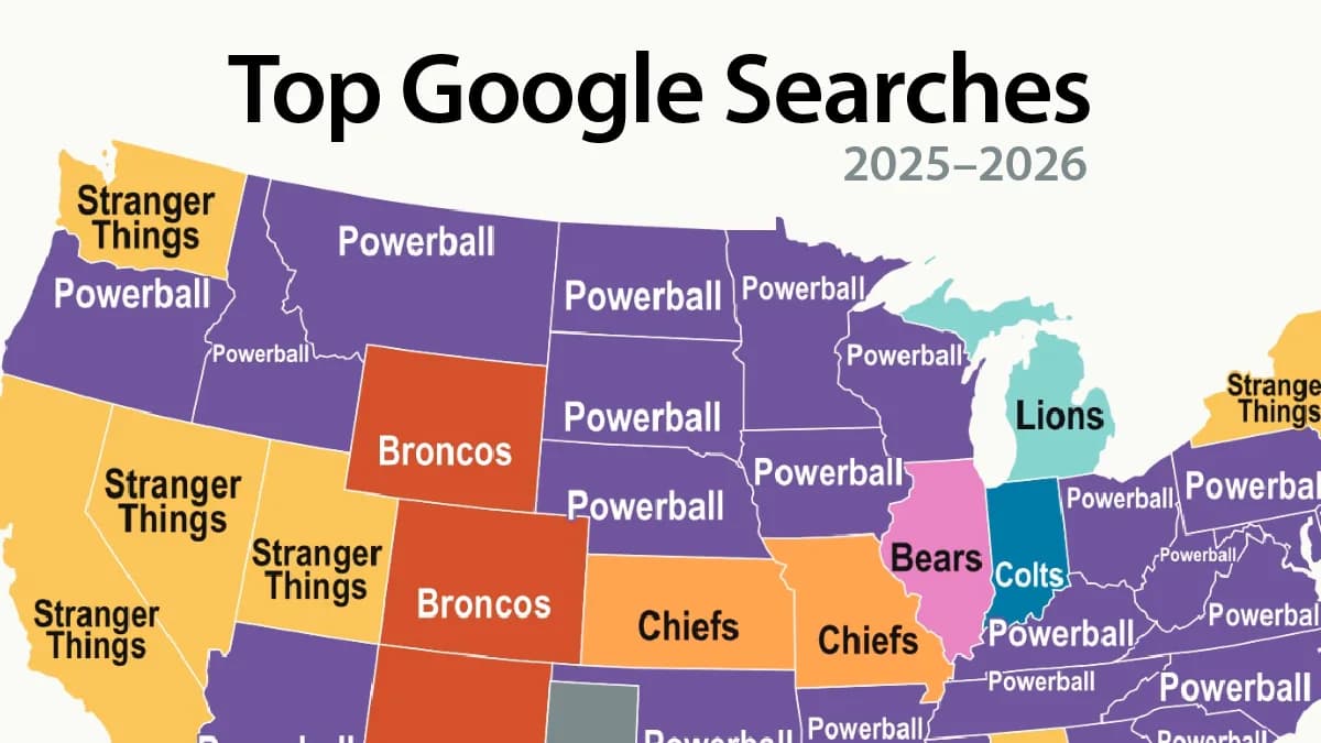 Mapped: What Americans Googled Most in the Last 12 Months