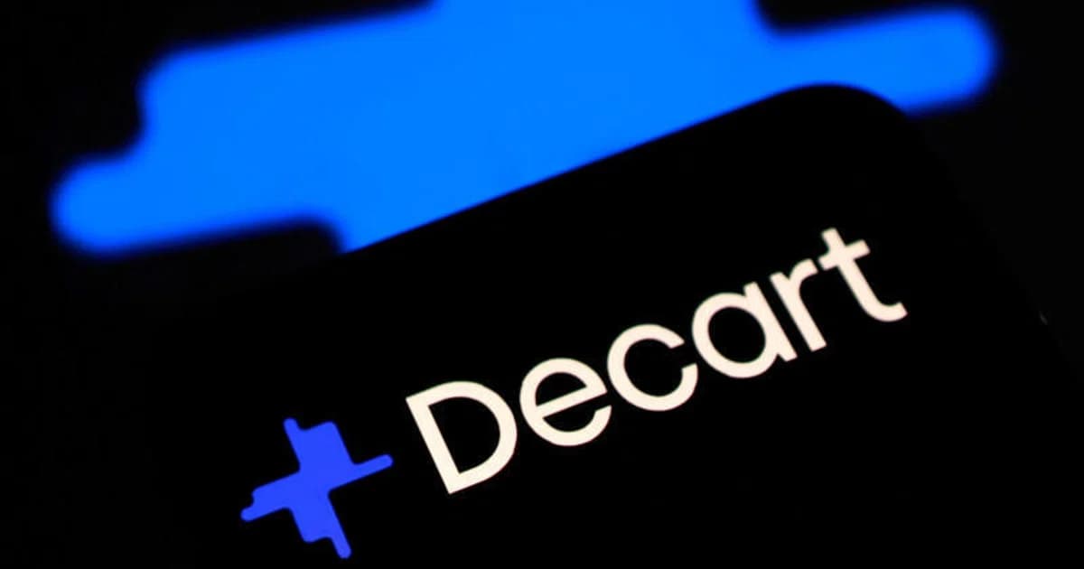 Decart logo displayed on a smartphone screen