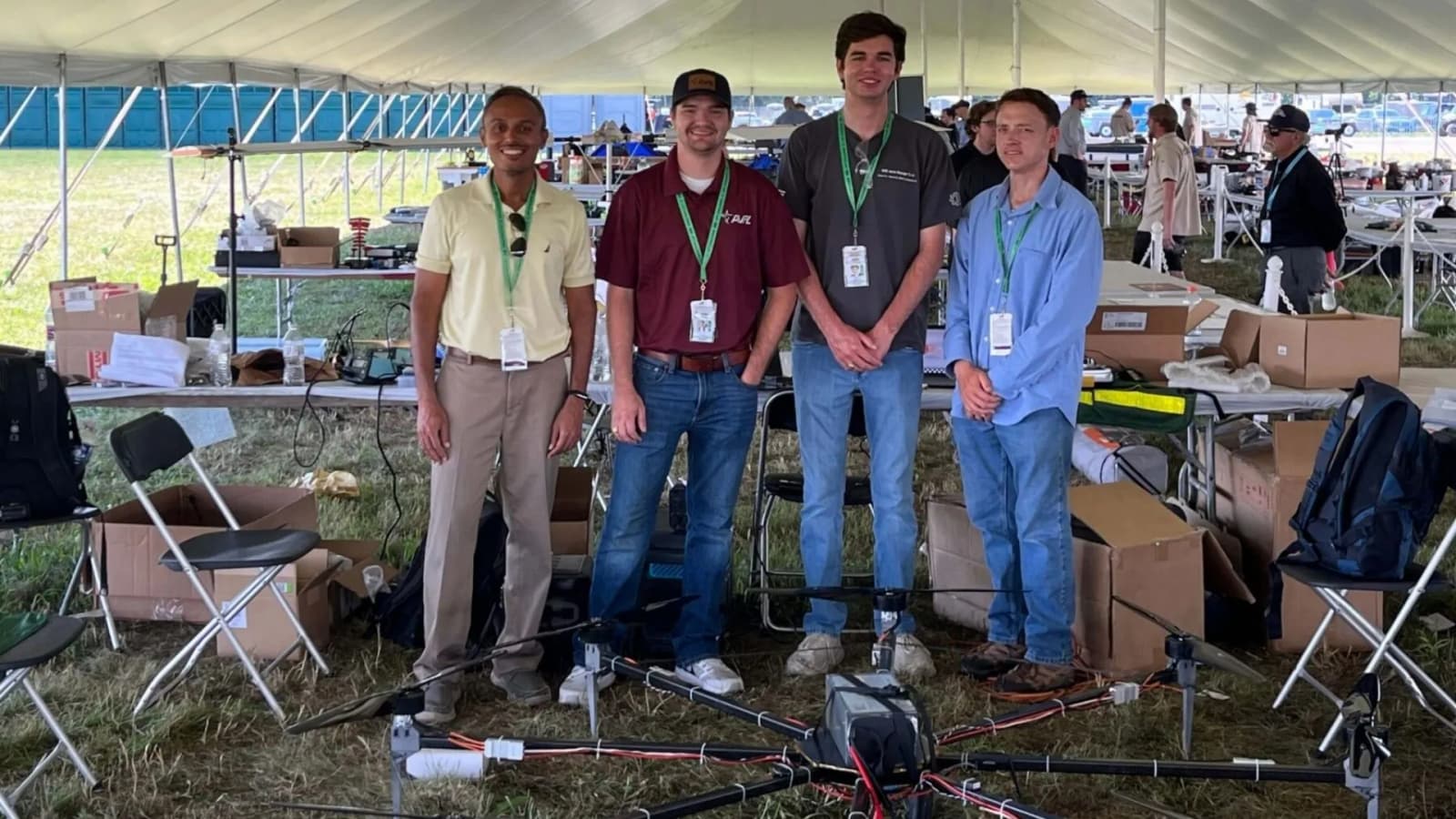 Texas A&M students build 50-pound drone that lifts 110 pounds