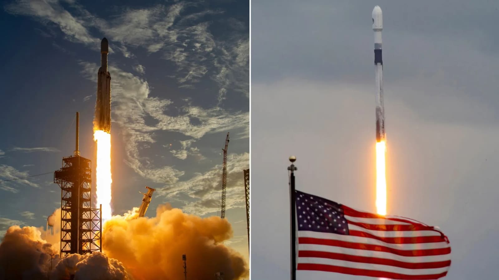 3 missions in 13 hours: SpaceX launches astronaut crew, 130 satellites, and secret spy payload