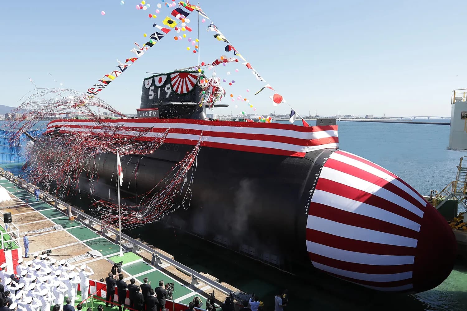 Japan’s new 3,300-ton submarine enters water with advanced stealth technology