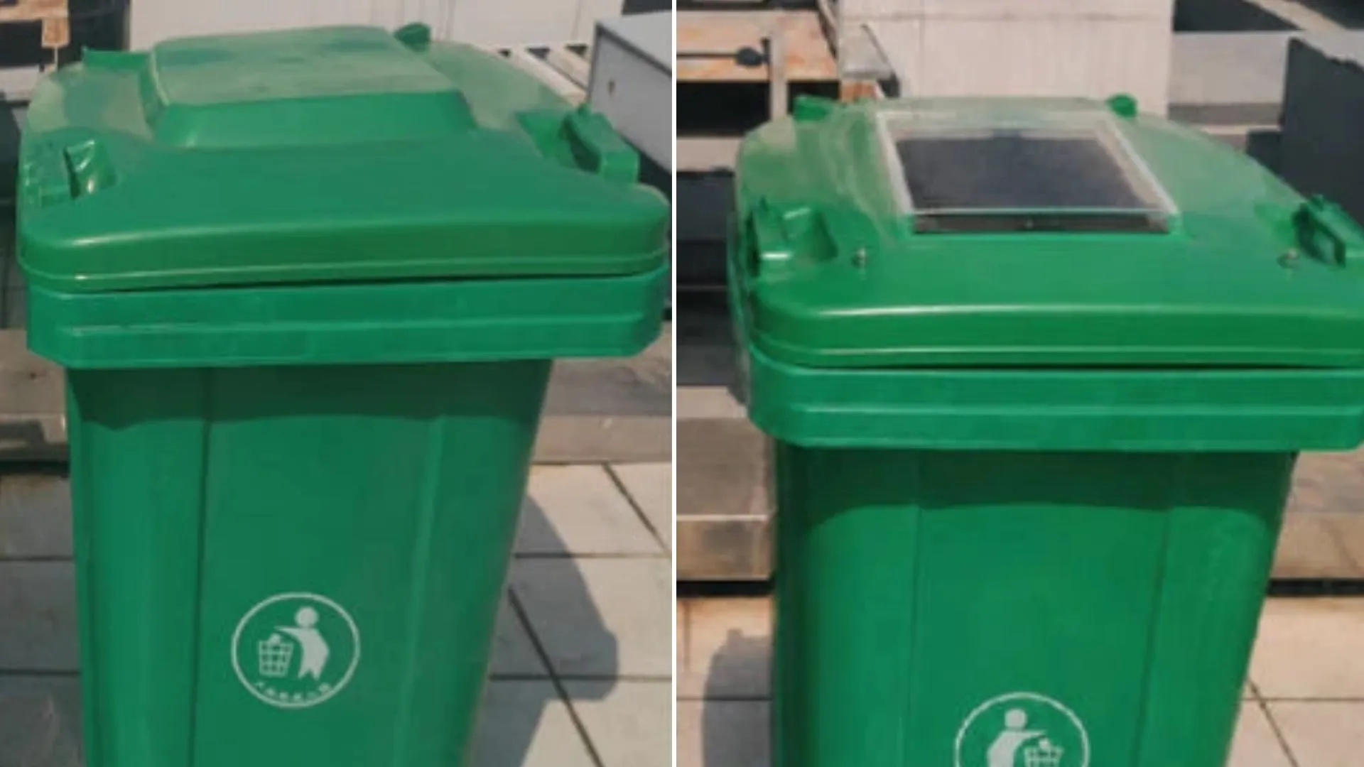 New solar-powered trash bin lid breaks down chemicals that cause garbage odors